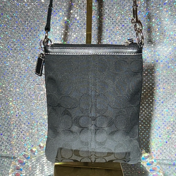 Coach 2005 Black Crossbody Bag with Silver Accents - Picture 2 of 15